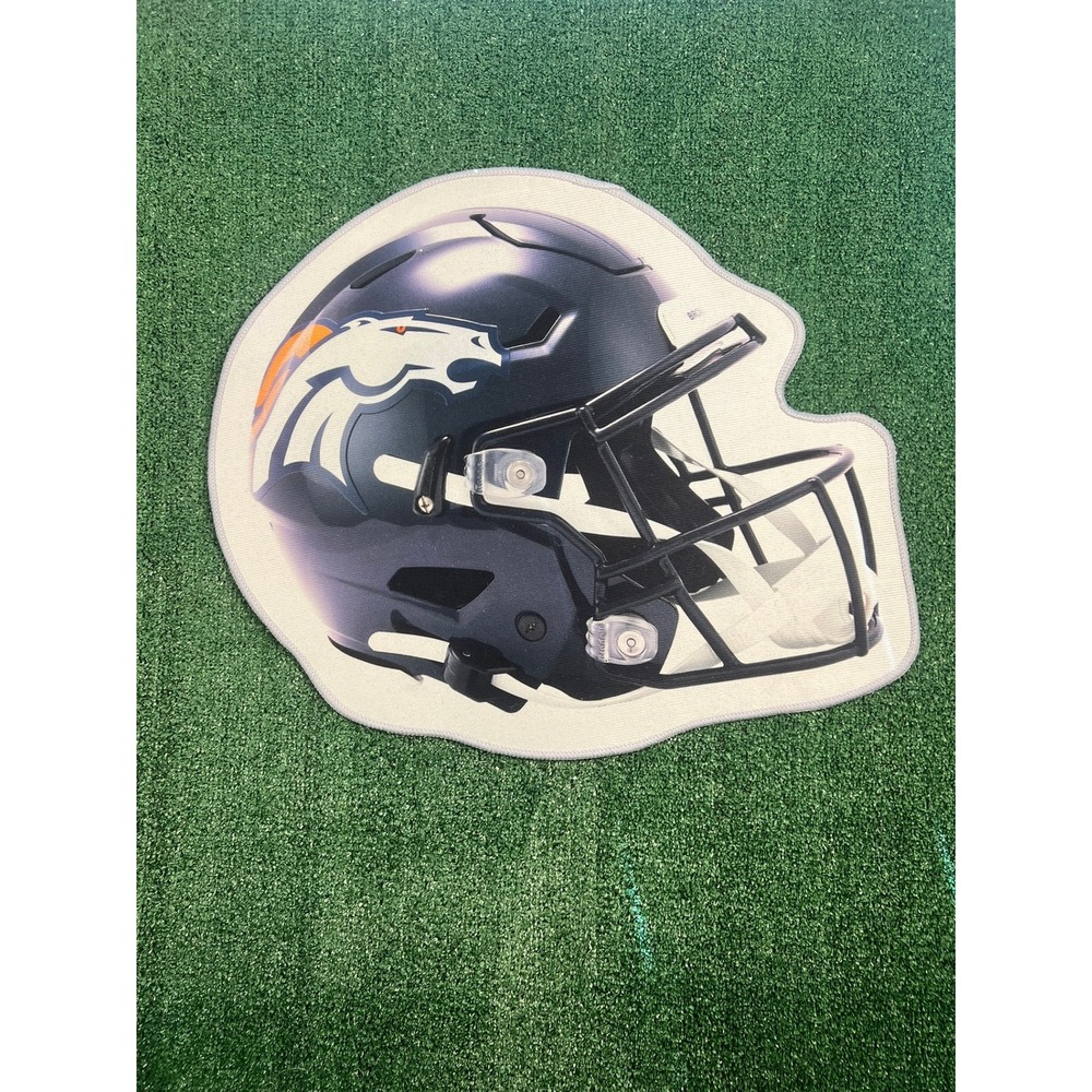 Denver Broncos  Helmet  NFL Football Rug Non Slip Back
